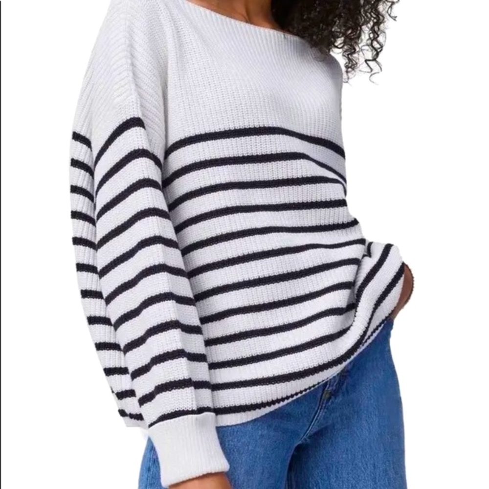 FRENCH CONNECTION
Lilly Mozart Cotton Striped Sweater Size XS - BNWT